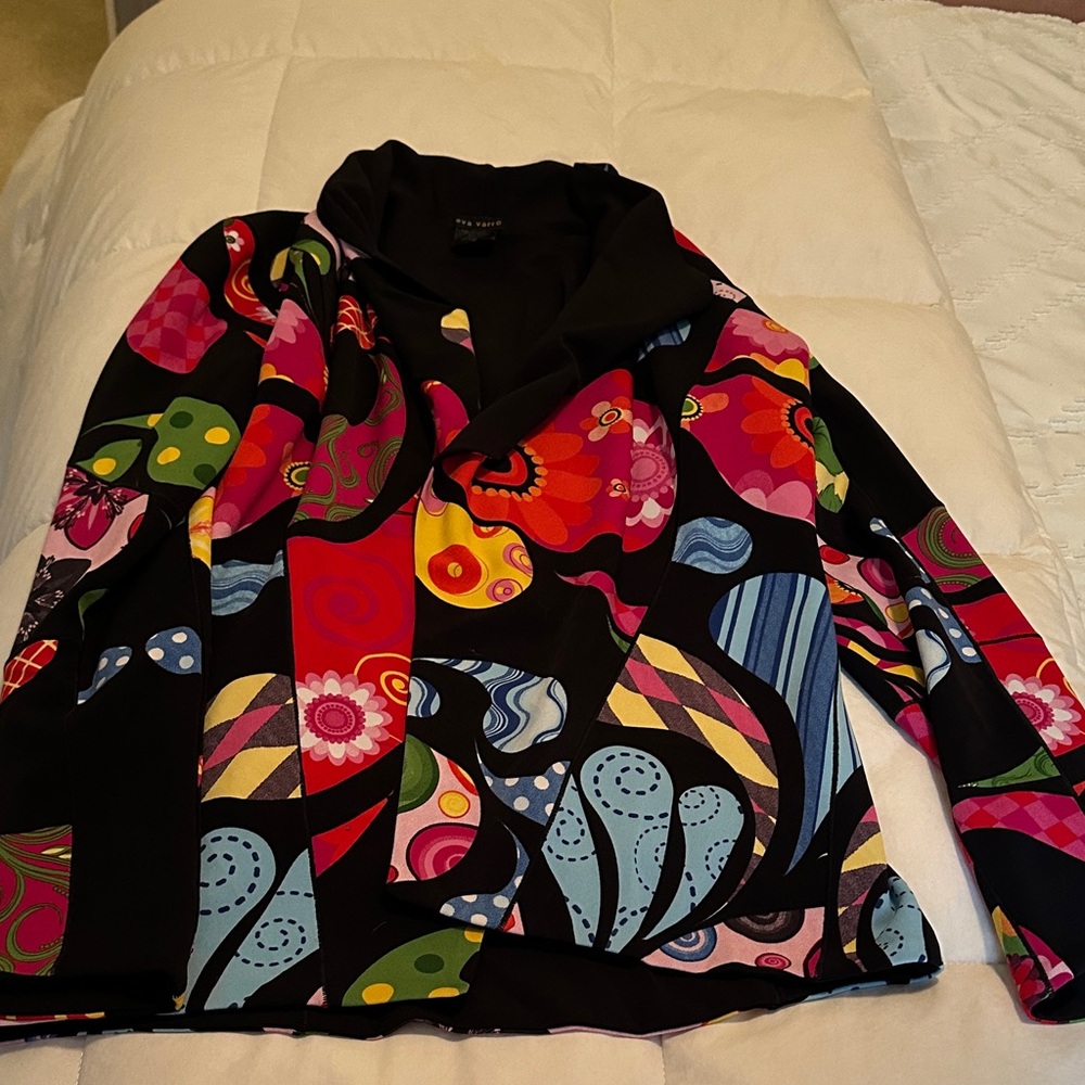 Eva Varro Multicolor Abstract Blazer